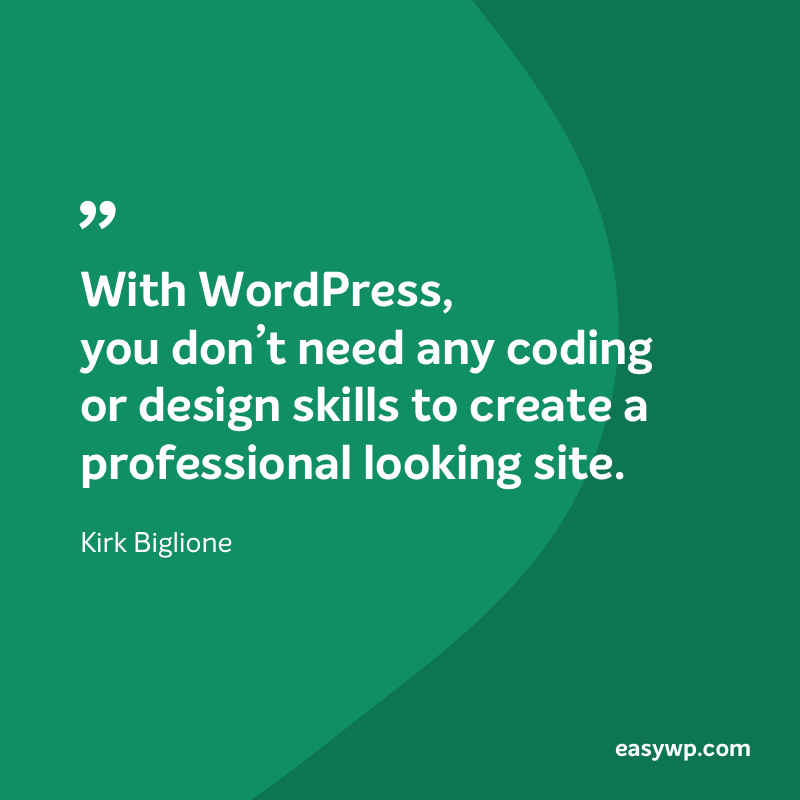 Kirk Biglione on WordPress