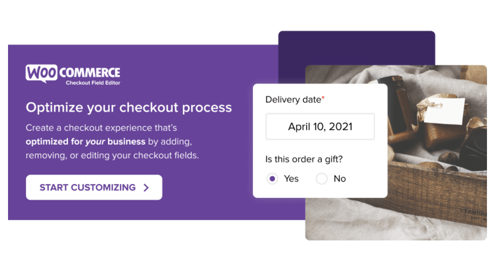 A screenshot of the WooCommerce checkout customizer