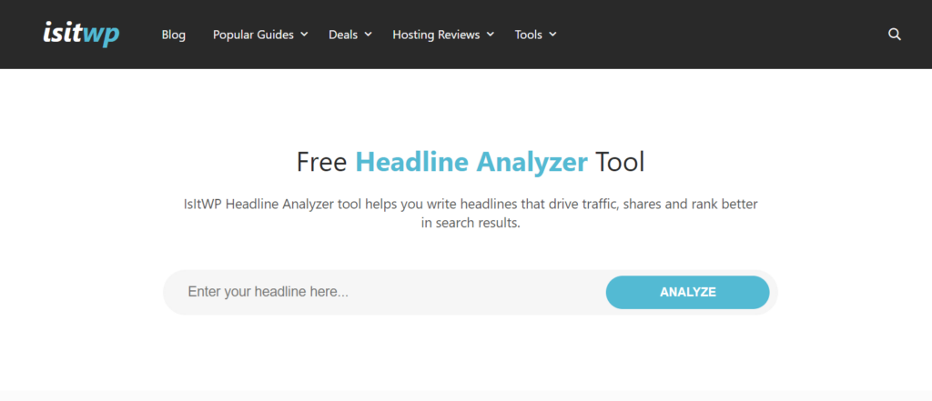 Headline analyzer tool example