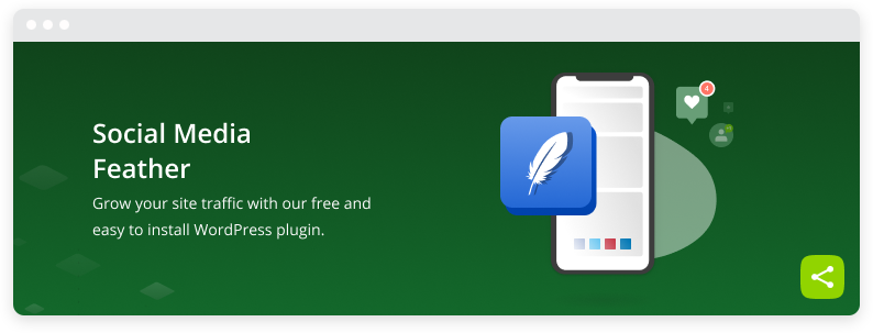 WordPress Plugins for social media Feather banner