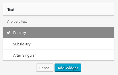 Widget settings in WordPress