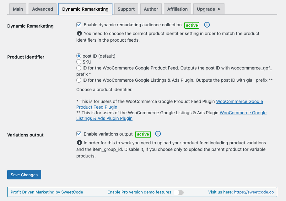 Screenshot of Pixel Manager settings