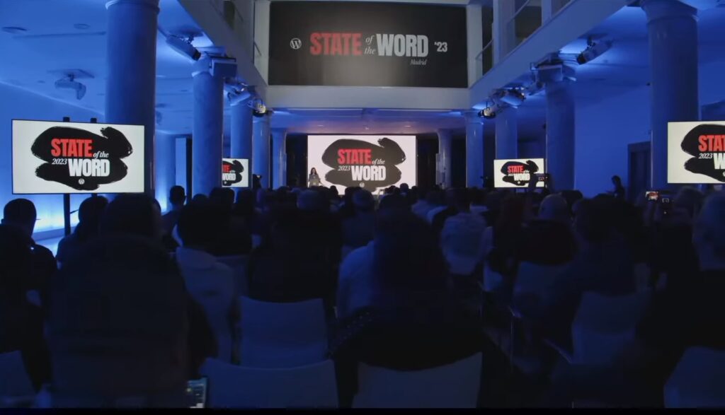 View from the audiences at State of the Word 2023