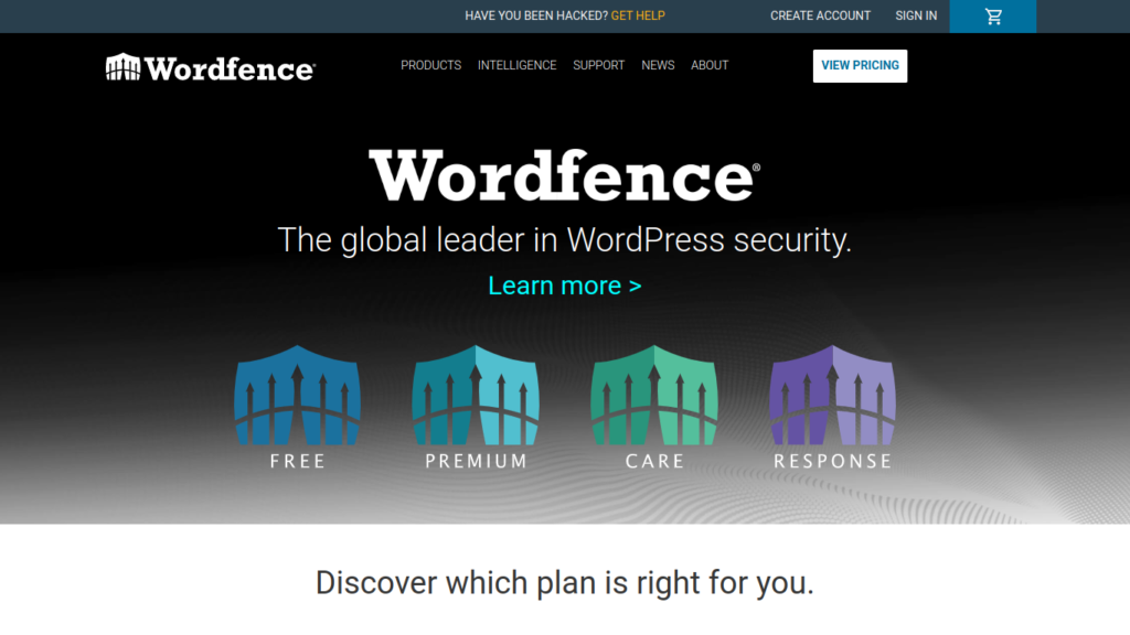 The Wordfence homepage