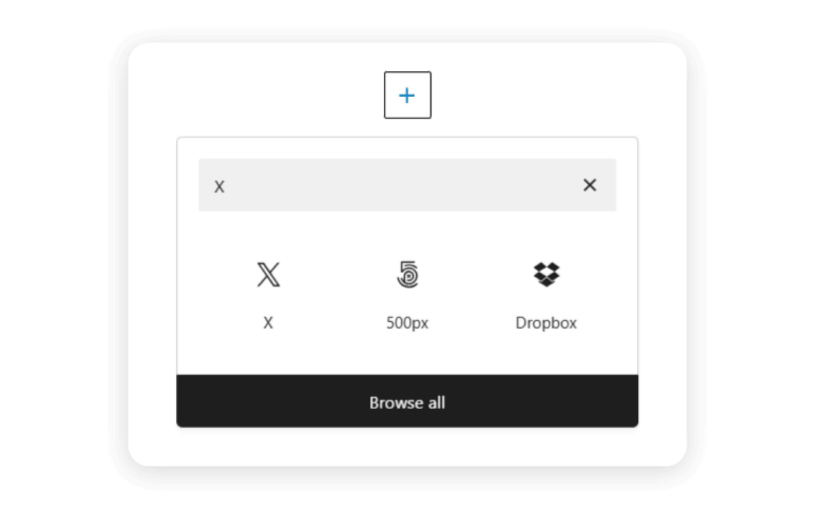 A view of details inside the social media icons widget.
