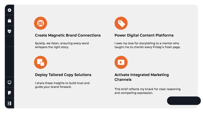 More options inside the Brizy editor